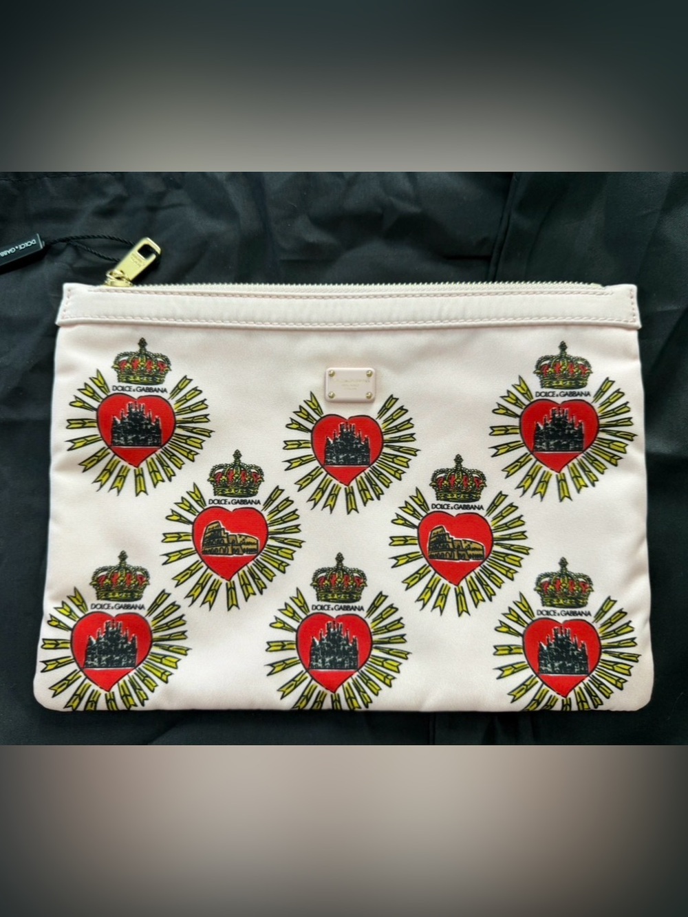 Dolce & Gabbana Clutch Pink D&G Logo Devotion Heart
